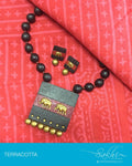 ATDP-7086 - Black & Multi Terracota Mala