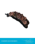 AX-0027 - Black  & Brown Faux Hair Cilp