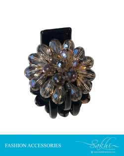 AX-003 - Black  & Copper Faux Hair Cilp