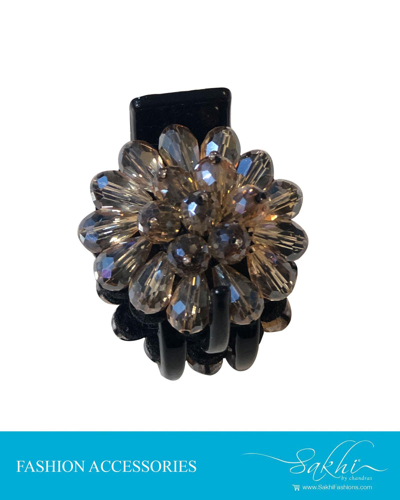 AX-003 - Black  & Copper Faux Hair Cilp