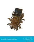 AX-009 - Black  & Copper Faux Hair Cilp