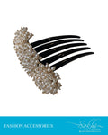 AX-R26628 - Black  & Pearl Faux Hair Cilp