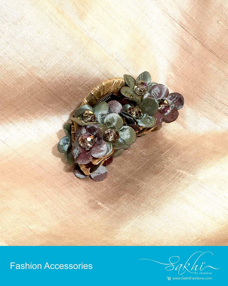 AXDP-0001 - Green & Multi Hairclip