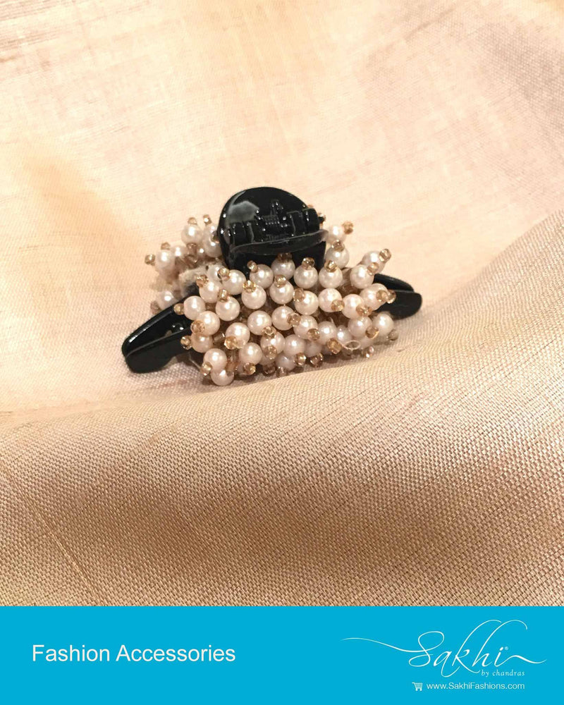 AXDP-0028 - Cream & Black Hairclip