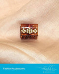 AXDP-0032 - Brown & White Hairclip