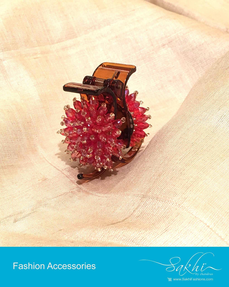 AXDP-0035 - Brown & Red Hairclip