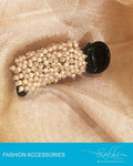 AXDP-0042 - Cream & Black Hairclip
