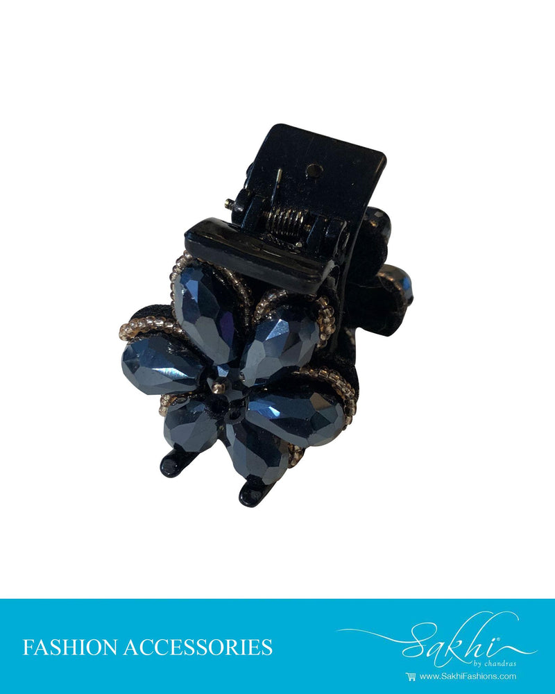 AXDS-13017 - Black  & Blue Faux Hair Cilp