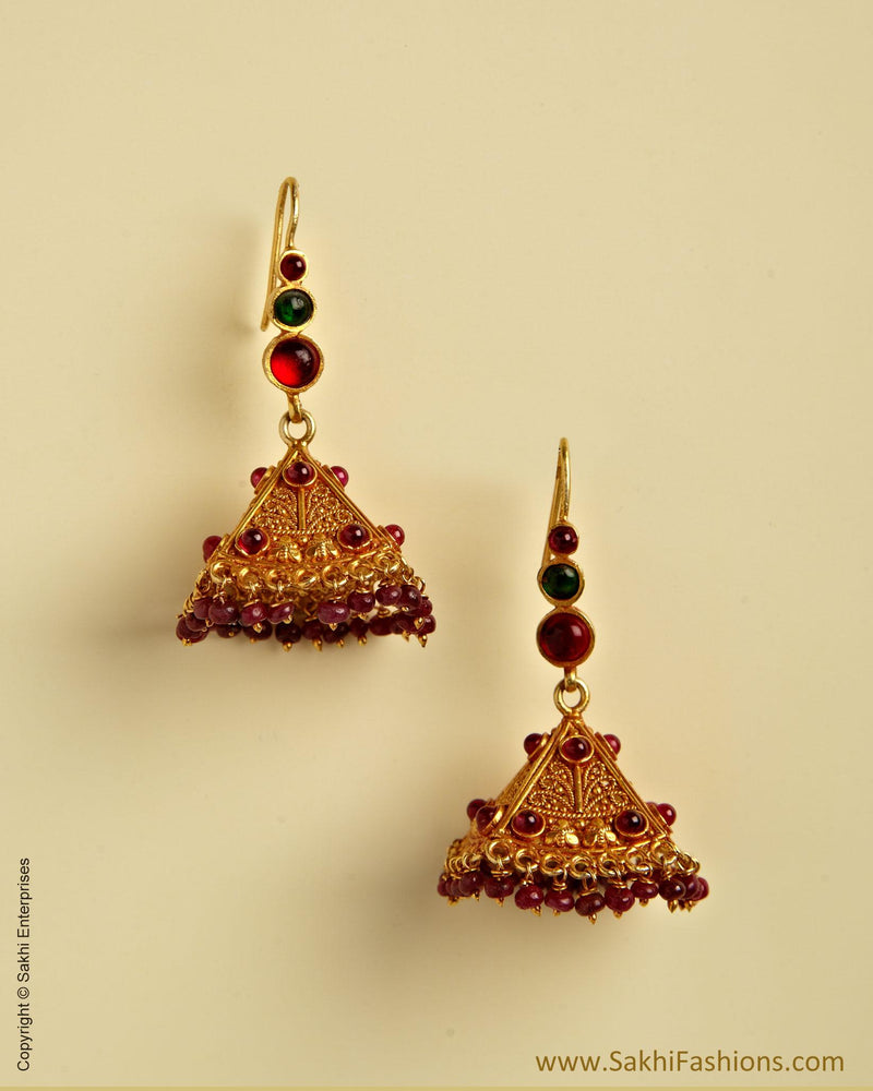 AXMSO-10816 - Yellow & Multi Silver & Gold Hook Earring