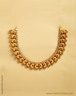 AXMSO-10855 - Yellow & Multi Silver & Gold Necklace