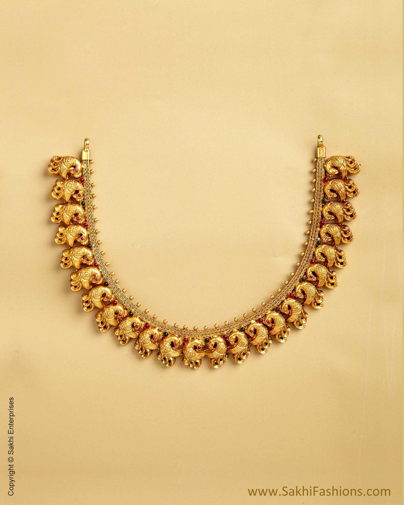 AXMSO-10855 - Yellow & Multi Silver & Gold Necklace