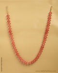 AXMSO-10863 - Peach Silver & Gold Stone Mala