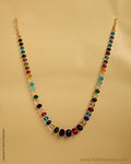 AXMSO-10864 - Blue & Multi Silver & Gold Stone Mala