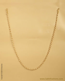 AXMSO-10872 - Pearl & Gold Silver & Gold Pearl Mala