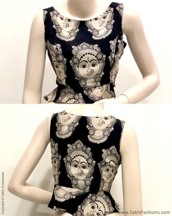 BL-R01284 - Black  Pure Silk Blouse