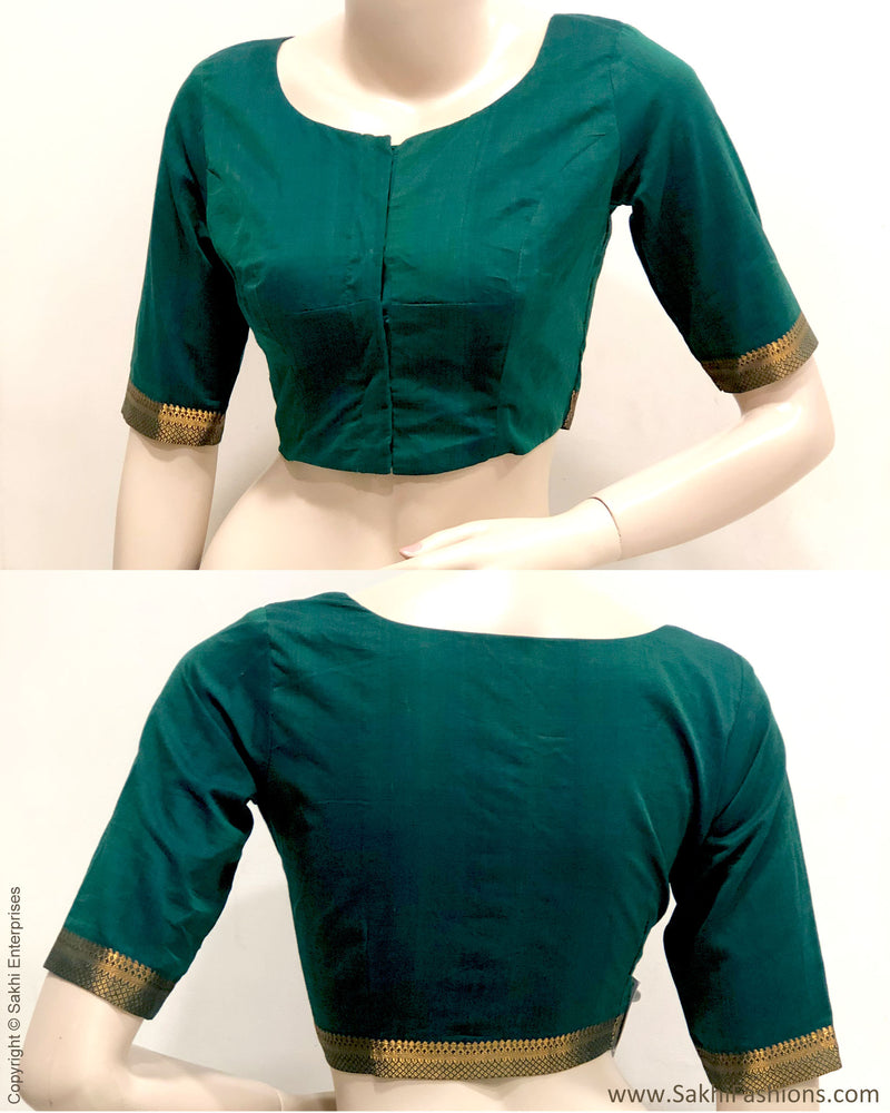 BL-R27140 Green Mangalgiri Blouse
