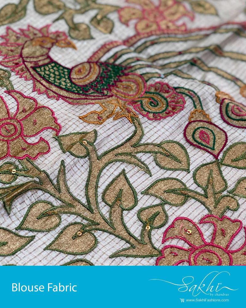 BL-F22891 Cream Tussar BlouseF