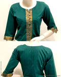 BL-R27141 - Green  Pure Cotton Blouse