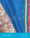 BGBL-18255 - Blue & Multi Pure Cotton Blouse