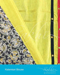 BGBL-18261 - Yellow & Multi Pure Cotton Blouse