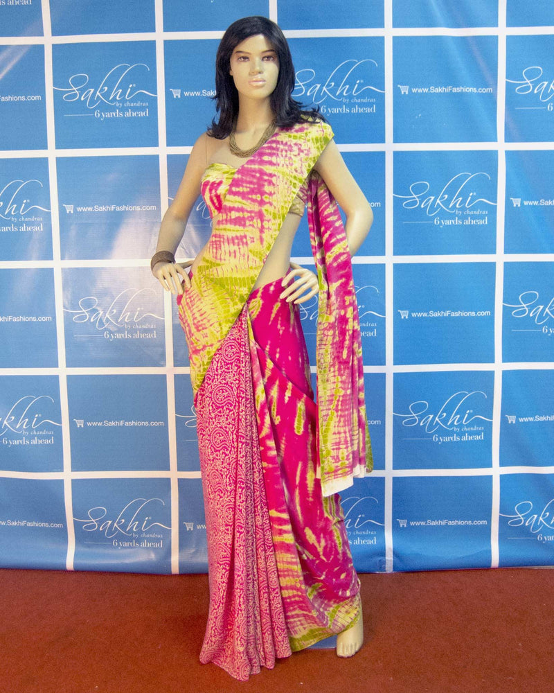 BGN-33338 - Multi Pure Crepe Silk Saree