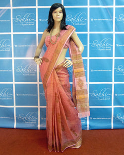 BGO-13299 - Pink & Multi Pure Kota Cotton Saree
