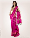 BGO-19286 - Pink & Gold Pure Tussar Silk Saree