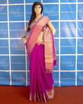 BGO-28650 - Pink & Gold Pure Tussar silk Saree