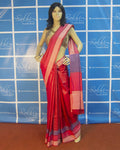 BGO-28667 - Red & Multi Pure Tussar Silk Saree