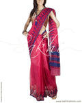 BGP-1168 - Pink & Blue Pure Cotton Saree
