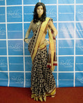 BGP-1193 - Black & Multi Pure Cotton Saree