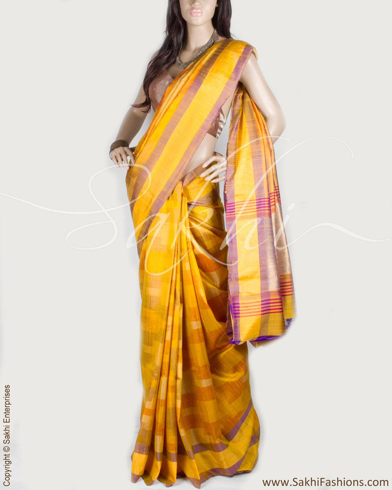 BGP-12578 - Multi Pure Tussar Silk Saree