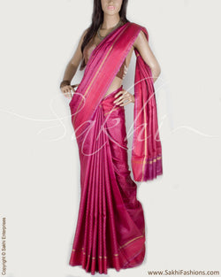 BGP-12581 - Pink & Beige Pure Tussar Silk Saree