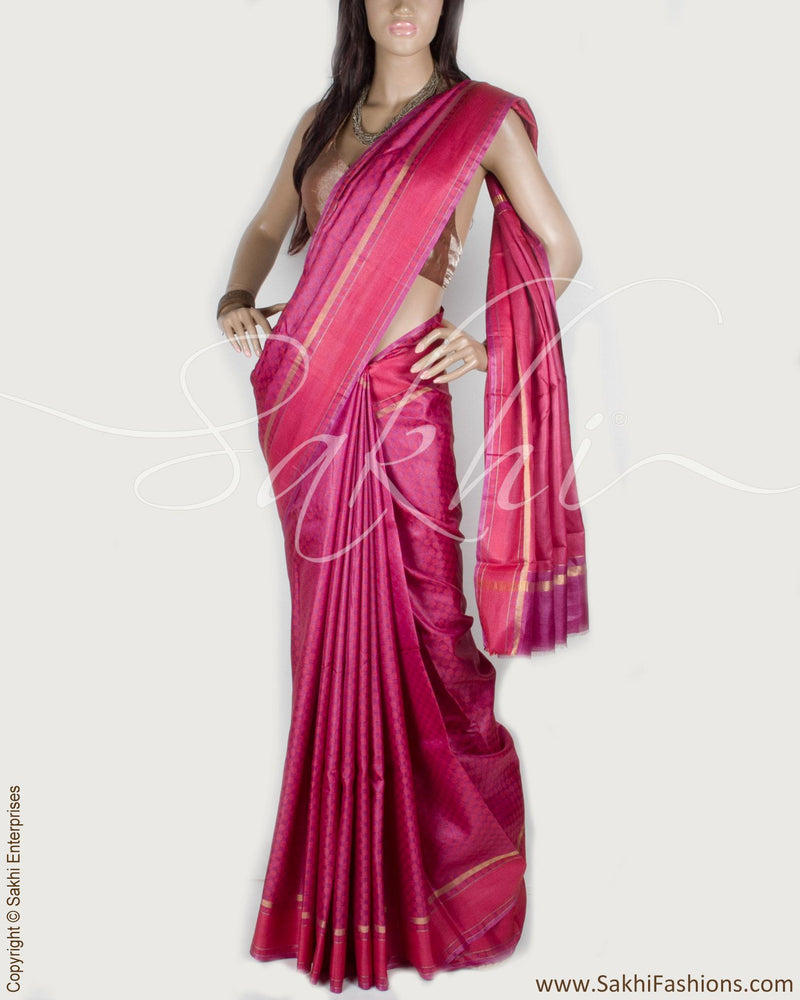 BGP-12581 - Pink & Beige Pure Tussar Silk Saree