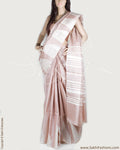 BGP-12774 - Beige & Beige Pure Tussar Silk Saree
