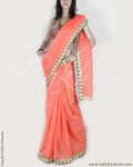 BGP-13429 - Peach & Multi Supernet Saree