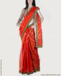 BGP-13501 - Orange & Multi Supernet Saree
