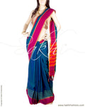 DPP-18569 - Blue & Multi Pure Cotton Saree