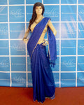 BGP-2110 - Blue & Gold Supernet Saree