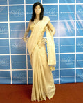 BGP-2122 - Beige & Gold Supernet Saree