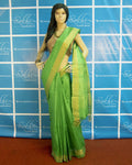 BGP-3323 - Green & Gold Pure Tussar Silk Saree