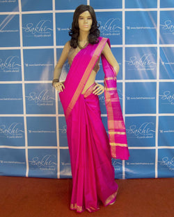BGP-3332 - Pink  Pure Tussar Silk Saree