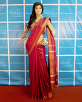 BGP-3338 - Red & Gold Pure Tussar Silk Saree