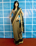 BGP-3405 - Black & Beige Pure Chanderi Saree