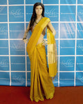 BGP-3431 - Yellow & Yellow Pure Tussar Silk Saree
