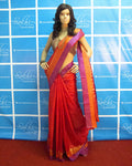 BGP-3511 - Red & Multi Pure Tussar silk Saree