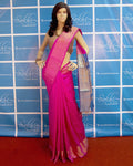 BGP-3597 - PInk & Gold Pure Dupion Silk Saree