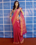 BGP-3626 - Orange & Multi Pure Tussar Silk Saree