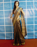 BGP-3632 - Black & Multi Pure Tussar Silk Saree
