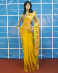 BGP-419 - Yellow & Gold Supernet  Saree